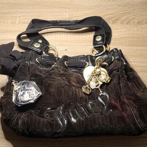 NWOT Juicy Couture Brown Tote with Gold Chain